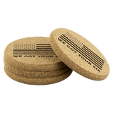 We Got Your Six - Round Coasters - Set of 4