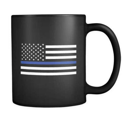 Thin Blue Line Mugs and Cups - for Police and Law Enforcement supporters