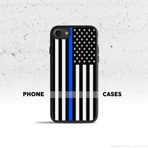 Thin Blue Line Phone Cases - for Police and Law Enforcement supporters