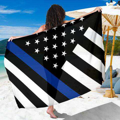 Thin Blue Line Flag Sarongs - for Police and Law Enforcement supporters
