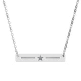 Mockup Necklace A1 - Engravable Star Bar Necklace — Personalized Horizontal Pendant Necklace