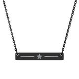 Mockup Necklace A1 - Engravable Star Bar Necklace — Personalized Horizontal Pendant Necklace