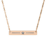 Mockup Necklace A1 - Engravable Star Bar Necklace — Personalized Horizontal Pendant Necklace