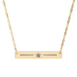 Mockup Necklace A1 - Engravable Star Bar Necklace — Personalized Horizontal Pendant Necklace