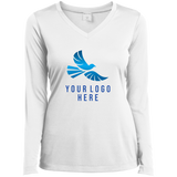 CMM Branded - LST353LS Ladies’ Long Sleeve Performance V-Neck Tee - A1-1