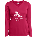 CMM Branded - LST353LS Ladies’ Long Sleeve Performance V-Neck Tee - A1-2