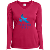 CMM Branded - LST353LS Ladies’ Long Sleeve Performance V-Neck Tee - A1-1