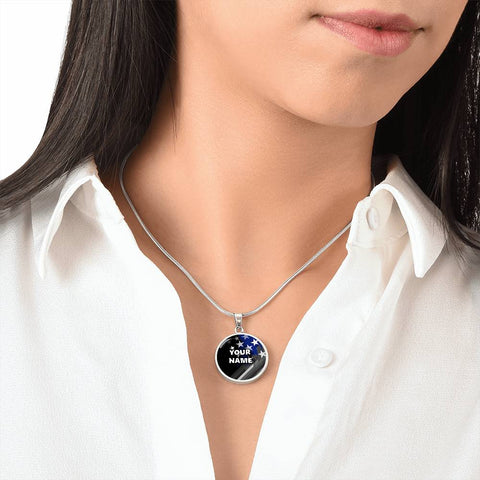 Personalized Necklace - Circle Pendant - BR1