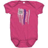 Personalized Thin Blue Line Flag Onesie - GS1