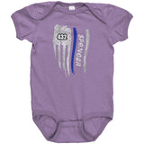 Personalized Thin Blue Line Flag Onesie - GS1