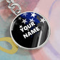 Personalized Keychain - Circle pendant - BR1