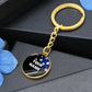 Personalized Keychain - Circle pendant - BR1