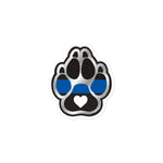 K9 Paw with Heart - Thin Blue Line Sticker - MD1