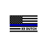 Personalized Sticker - K9 Flag - SM3