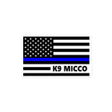 Personalized Sticker - K9 Flag - BC1
