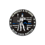 To Protect & to Serve - Thin Blue Line Sticker - LS1