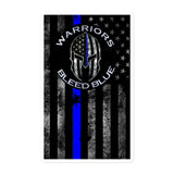 Warriors Bleed Blue - Thin Blue Line Sticker - GL2