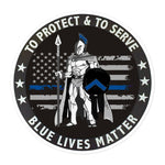 To Protect & to Serve - Thin Blue Line Sticker - LS1