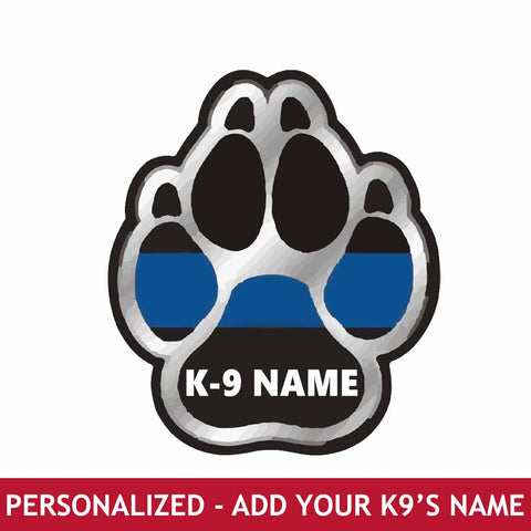 Personalized Sticker - K9 Paw