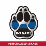 Personalized Sticker - K9 Paw