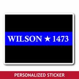 Personalized Sticker - Thin Blue Line