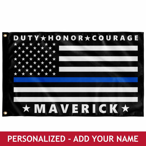 Personalized Flag - Duty Honor Courage