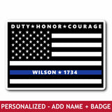 Personalized Sticker - Honor Courage