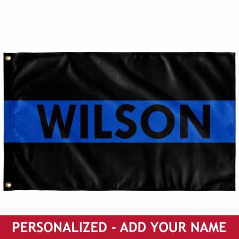Personalized Flag - Thin Blue Line