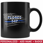 Personalized Mugs - Flag + Badge Number