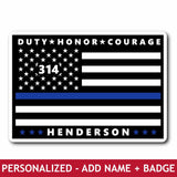 Personalized Sticker - Duty Honor