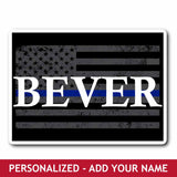 Personalized Sticker  Flag + Name
