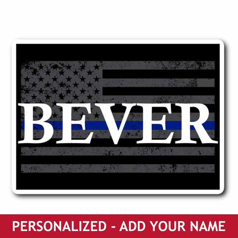 Personalized Sticker  Flag + Name