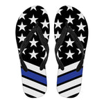 Thin Blue Line Flag - Women's Flip Flops/Slippers