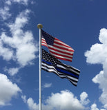 Thin Blue Line American Flag - 3 x 5 Foot Flag With Grommets