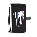 Thin Blue Line American Flag - Phone Case Wallet