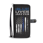 Blue Lives Matter - Thin blue line flag - Phone Case Wallet