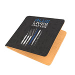 Blue Lives Matter - Thin blue line flag - Men's Wallet