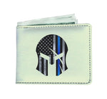 Thin Blue Line Spartan helmet 2 - Men's Wallet