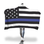 Thin Blue Line Flag - Hooded Blanket