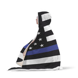 Thin Blue Line Flag - Hooded Blanket 1