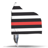 Thin Red Line Flag - Hooded Blanket 1