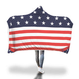 Cozy American Flag - Hooded Blanket