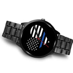 Thin Blue Line Flag Heart - Black Watch