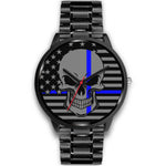 Skull - Thin Blue Line Watch