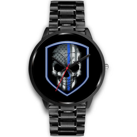 Skull Shield - Thin Blue Line Watch
