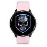 Skull - Thin Blue Line Shield - Black Watch