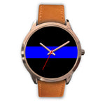 Thin Blue Line Watch - Gold