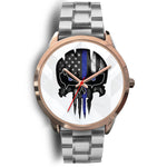 Punisher Skull - White Base - Gold Watch