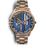 Skull - To Protect and To Serve - Blue Lives Matter Watch