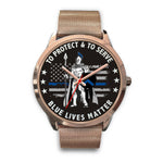 Warrior - To Protect and To Serve Watch - Gold